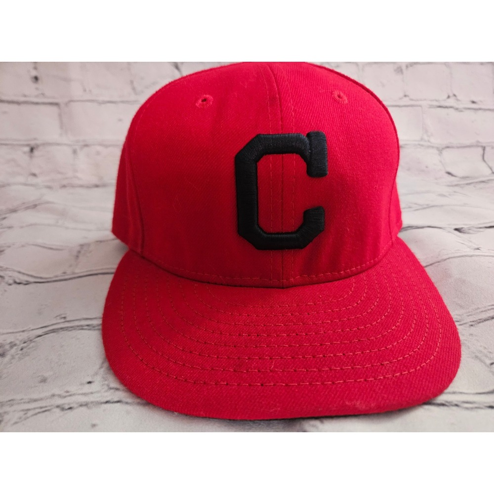New Era Cleveland Indians MLB Authentic Collection 59FIFTY Red Fitted Hat Size 7